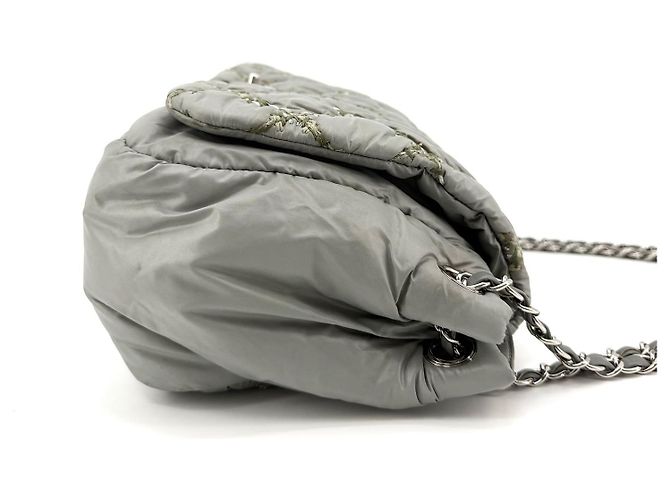 Chanel Bolsa de aba em tweed acolchoado Wild Stitch Verde - vista 7
