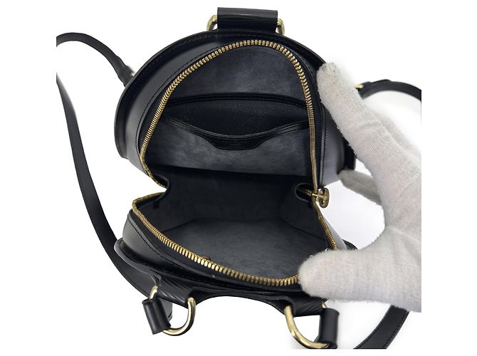 Louis Vuitton Epi Mabilon Leder-Rucksack Schwarz - Ansicht 12
