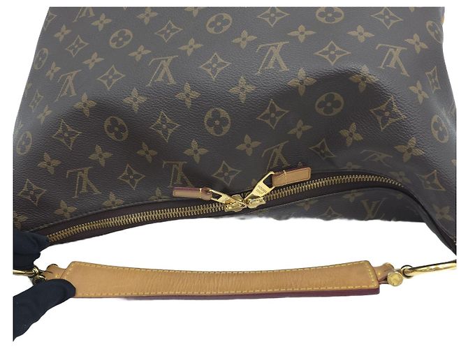 Louis Vuitton Borsa a tracolla Hobo Sully MM Monogram Canvas Marrone - vista 7