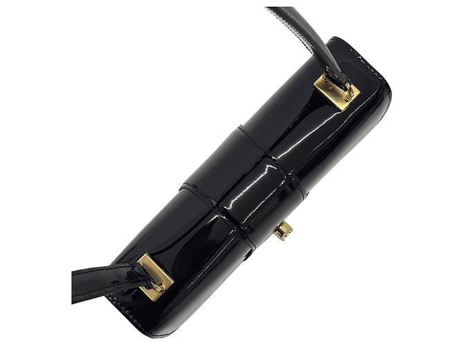 Céline Sac à épaule Josephine en cuir de veau verni Thin Black Noir - vue 12