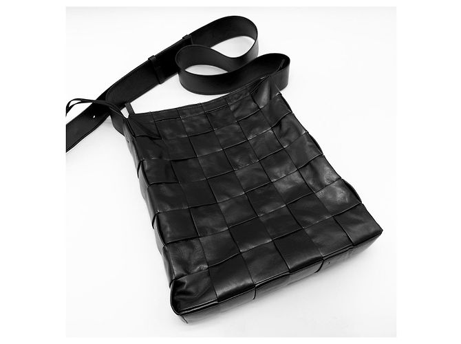 Bottega Veneta Borsa a tracolla Maxi Cassette Messenger Nero - vista 3