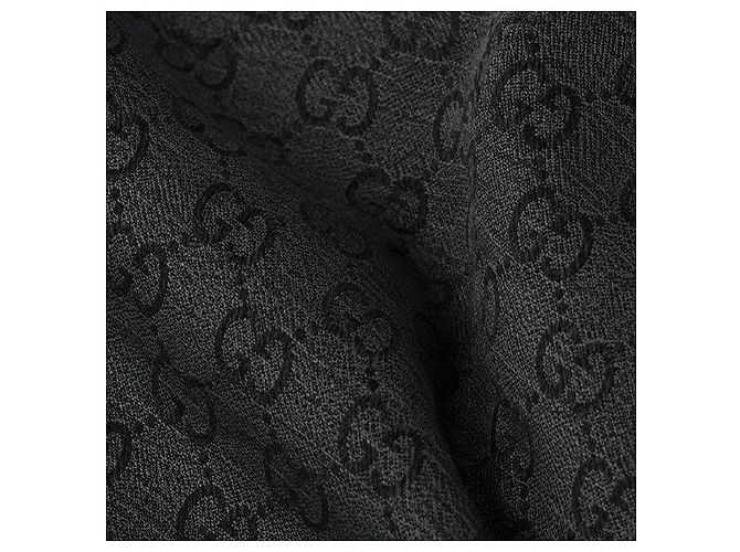 Gucci Sciarpa in lana e seta Charcoal Marrone - vista 4