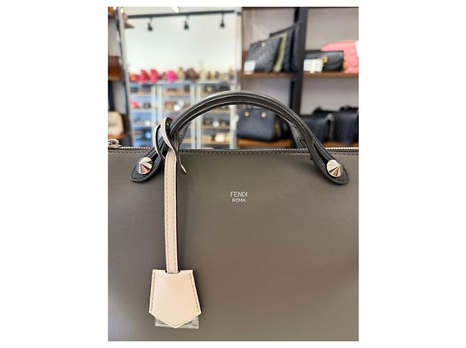 Fendi By The Way Tote Bag Grau Large Braun - Ansicht 11