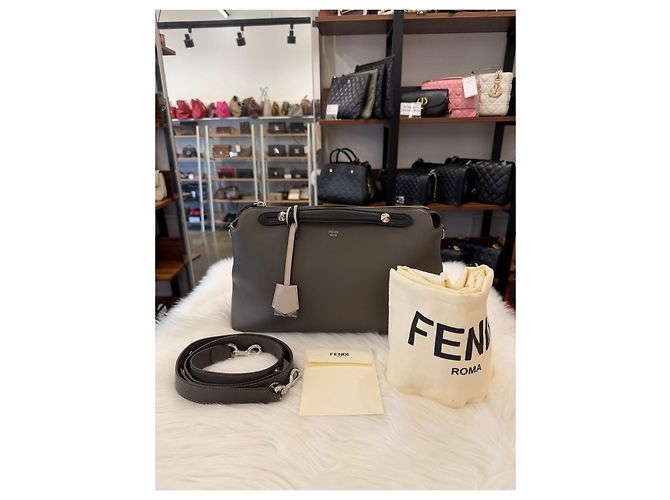 Fendi By The Way Tote Bag Grau Large Braun - Ansicht 4
