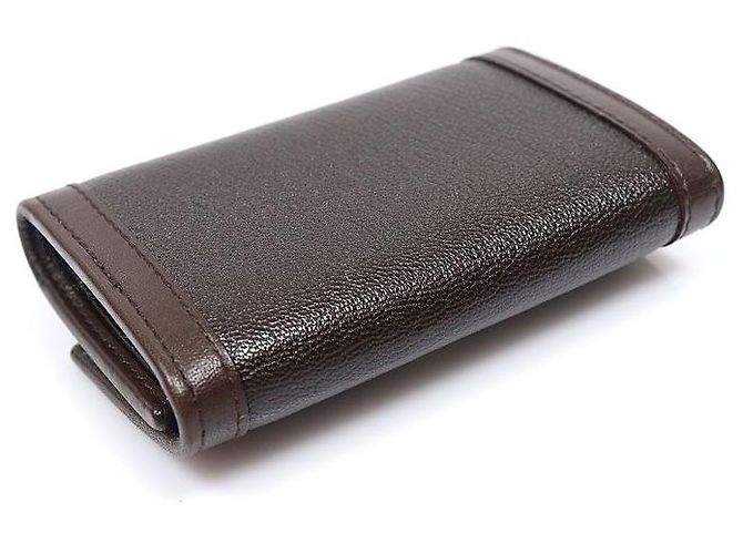 Bulgari Custodia per chiavi in pelle di capra marrone - vista 5