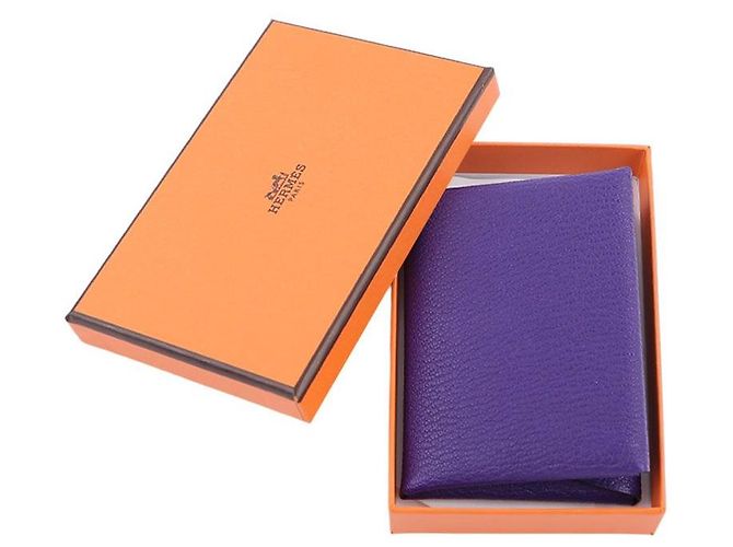 Hermès Tarjetero compacto Calvi Duo Púrpura - vista 10