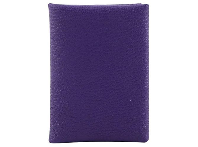 Hermès Tarjetero compacto Calvi Duo Púrpura - vista 6