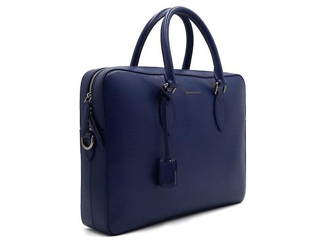Burberry Borsetta in pelle blu - vista 3