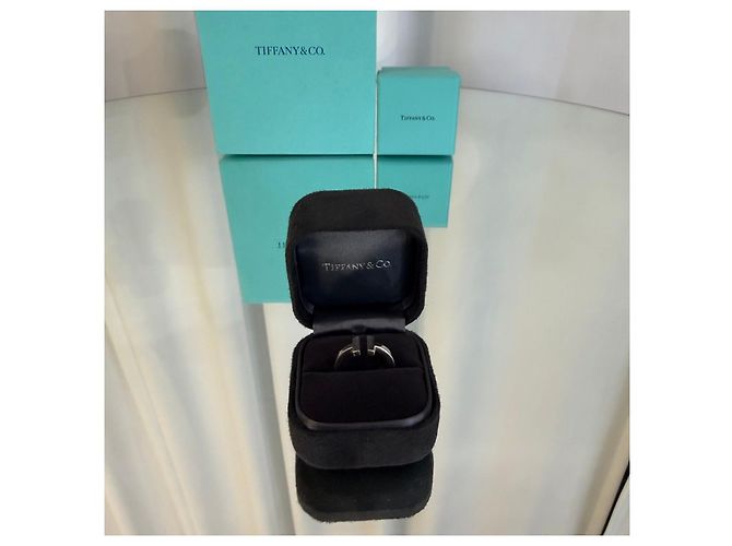 Tiffany & Co Anello Quadrato Oro Bianco - vista 5