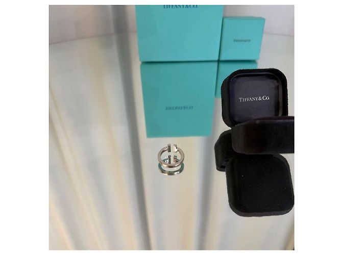 Tiffany & Co Anello Quadrato Oro Bianco - vista 7