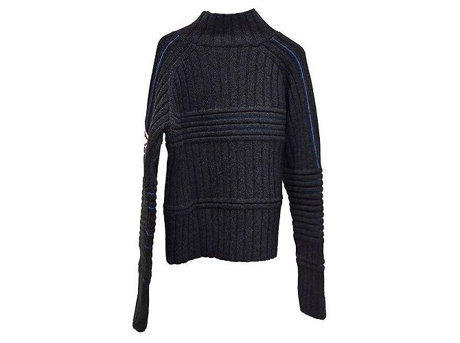 Louis Vuitton Strickpullover Dunkelgrau Wolle Braun - Ansicht 3