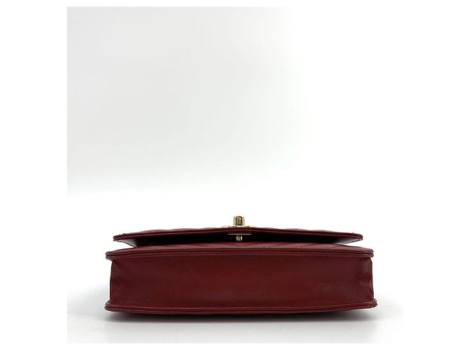Chanel Mini borsa a tracolla WOC Trendy CC in pelle d'agnello chevron Rosso - vista 6