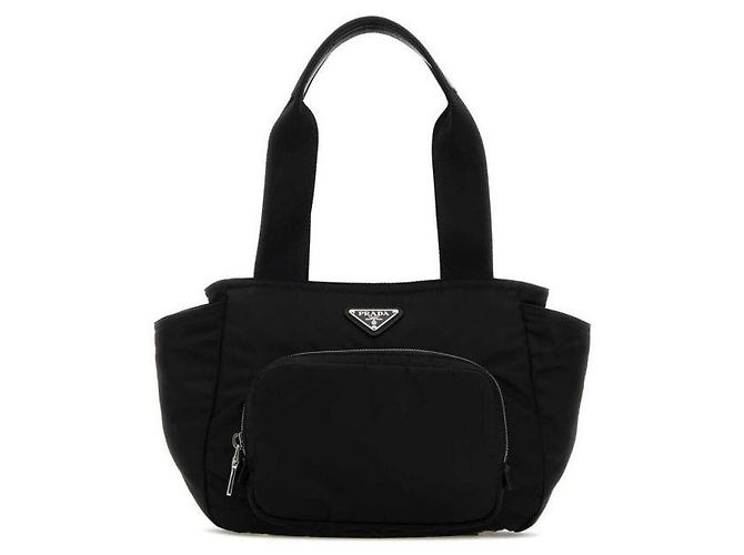 Borsa Tote Prada in Re-Nylon Nero - vista 3