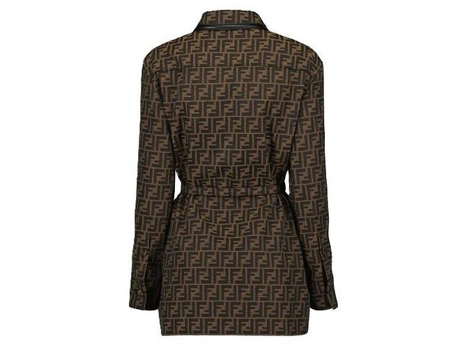 Fendi FF Canvas Jacke Braun - Ansicht 4