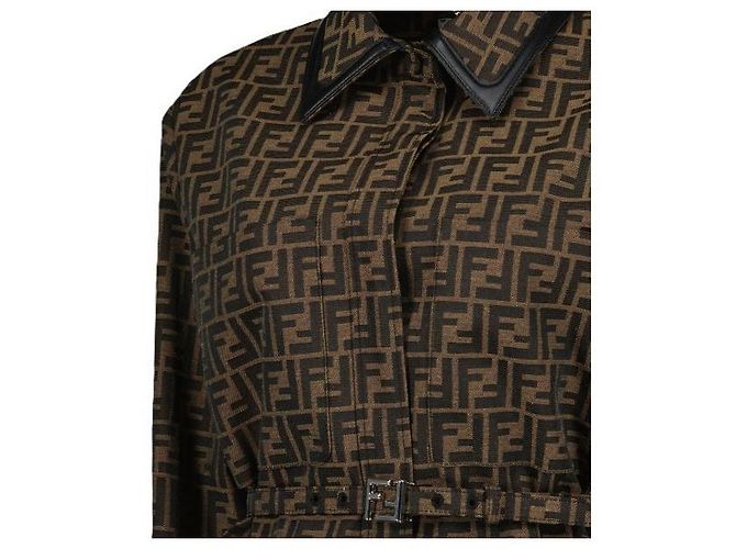 Fendi FF Canvas Jacke Braun - Ansicht 5