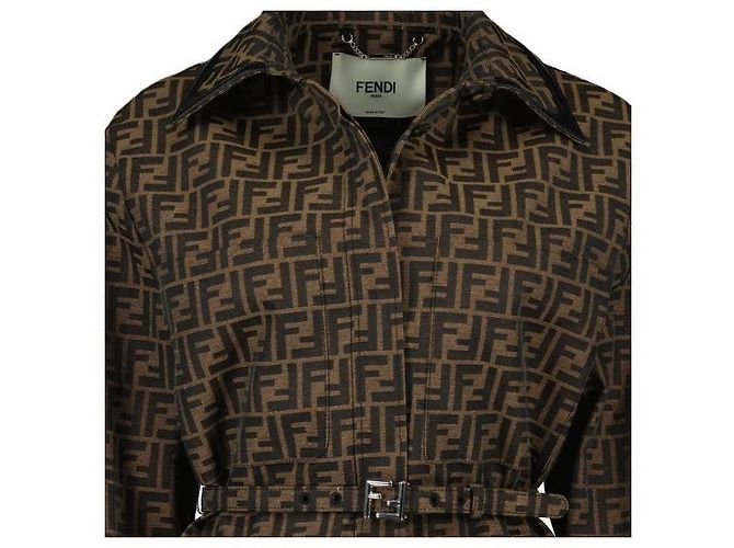 Fendi FF Canvas Jacke Braun - Ansicht 6