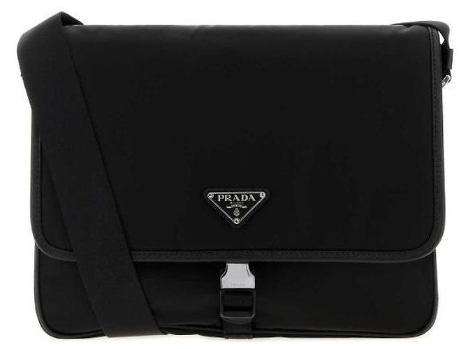 Prada Borsa a tracolla in pelle Saffiano e nylon Nero - vista 3