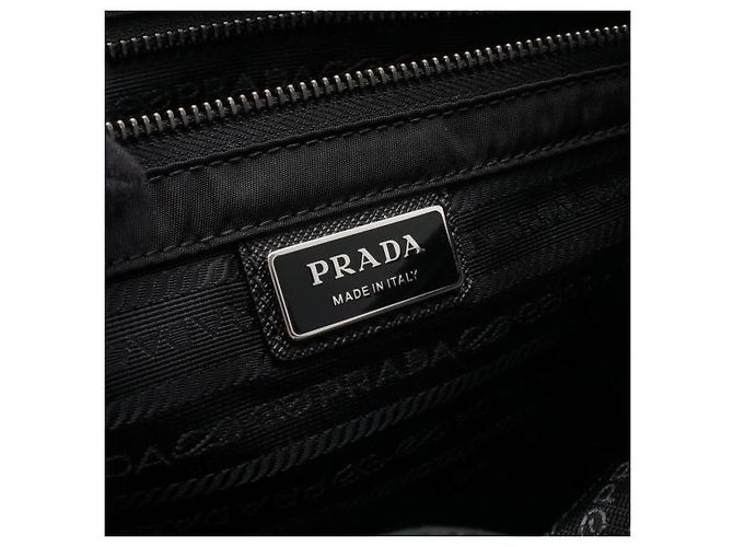 Prada Borsa a tracolla in pelle Saffiano e nylon Nero - vista 7
