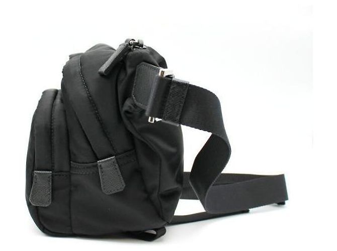 Prada Borsa a tracolla in nylon e pelle - vista 4