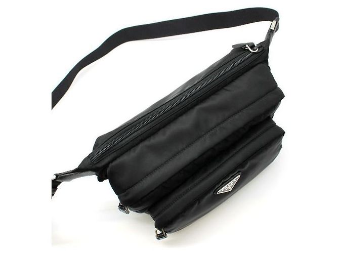 Prada Borsa a tracolla in nylon e pelle - vista 8