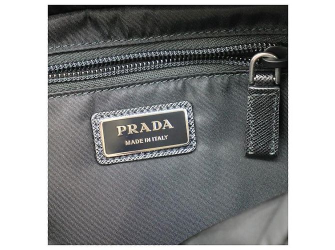 Prada Borsa a tracolla in nylon e pelle - vista 9