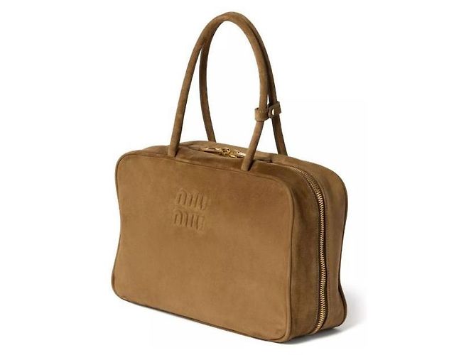 Miu Miu Suede Bow Bag Large Olivgrün - Ansicht 5