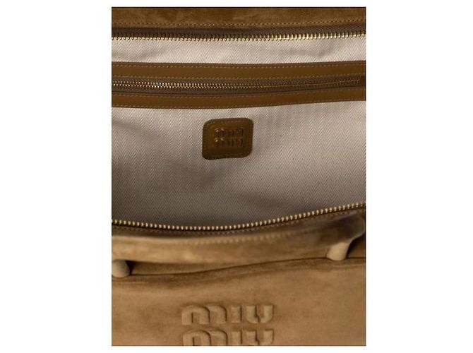 Miu Miu Suede Bow Bag Large Olivgrün - Ansicht 7
