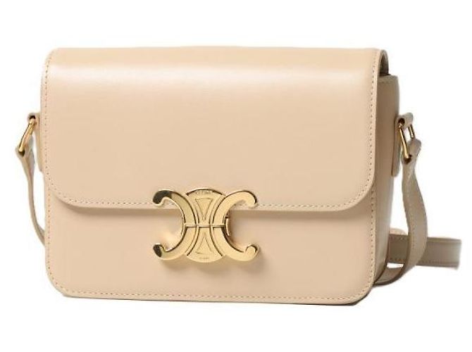 Céline Borsa Teen Triomphe in vitello lucido Marrone - vista 3