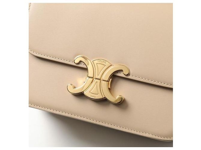 Céline Borsa Teen Triomphe in vitello lucido Marrone - vista 7