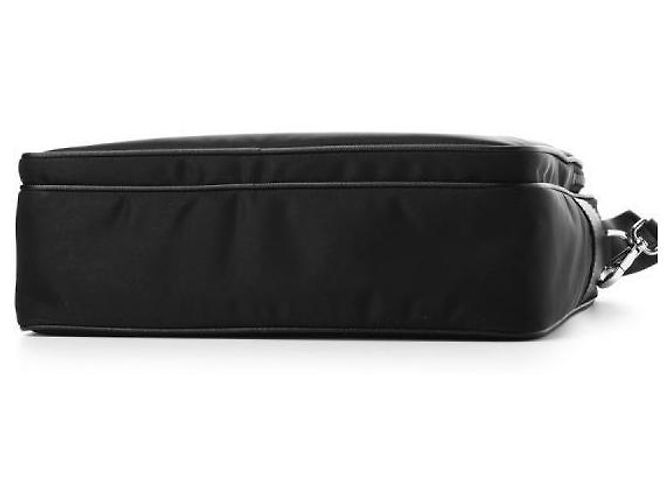 Prada Borsa a tracolla in nylon e pelle Saffiano Nero - vista 6