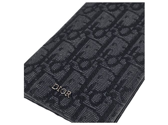 Dior Oblique Vertical Long Card Holder Black - view 4