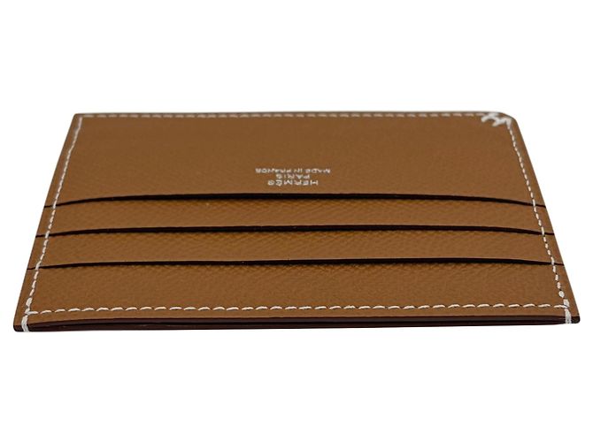 Tarjetero Hermès Celie de piel marrón Castaño - vista 10