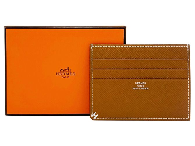 Tarjetero Hermès Celie de piel marrón Castaño - vista 6