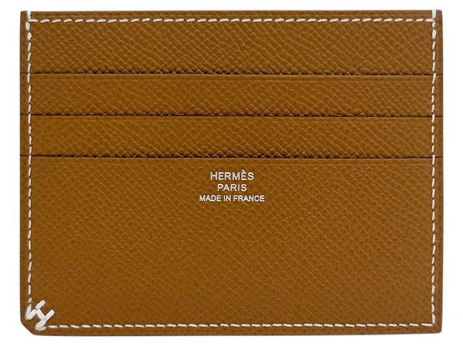 Tarjetero Hermès Celie de piel marrón Castaño - vista 7