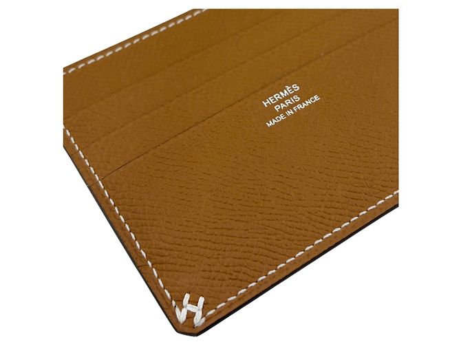Tarjetero Hermès Celie de piel marrón Castaño - vista 9