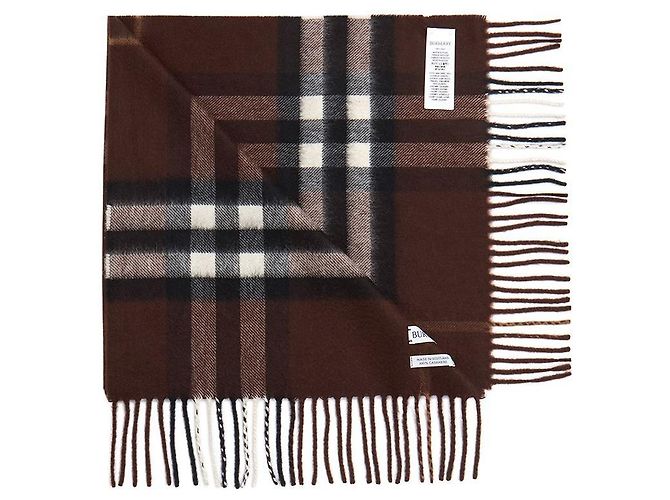 Burberry Sciarpa in cashmere a quadri Nero - vista 4