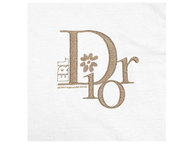 Dior Kurzarm T-Shirt Weiß Baumwolle - Ansicht 3