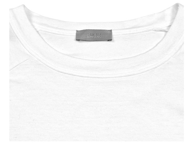 Dior Kurzarm T-Shirt Weiß Baumwolle - Ansicht 4