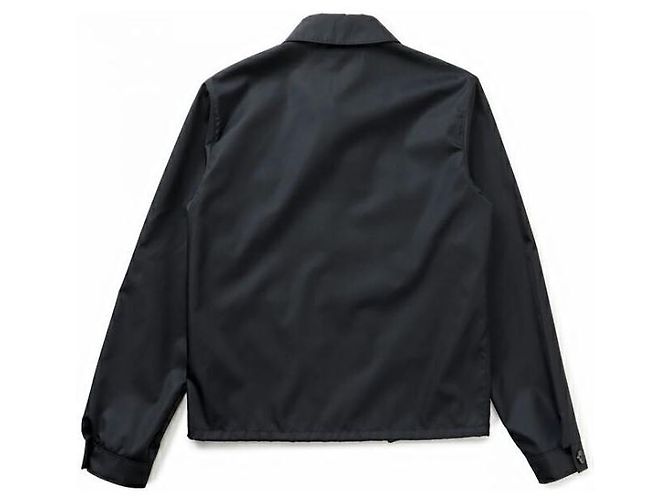 Prada Re-Nylon Triangle Logo Bomber Jacket Black - view 4