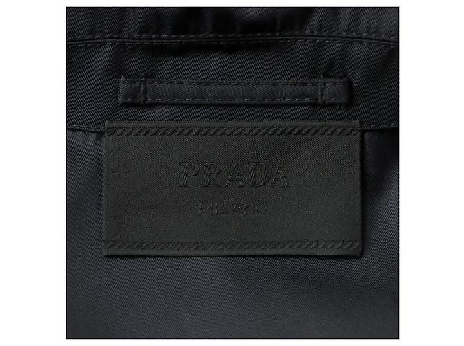 Prada Re-Nylon Triangle Logo Bomber Jacket Black - view 7