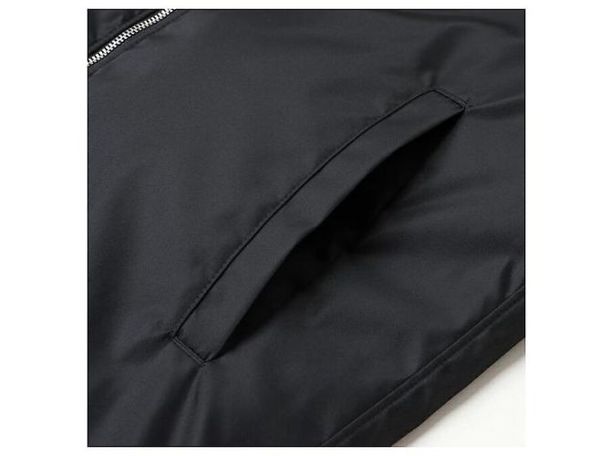 Prada Re-Nylon Triangle Logo Bomber Jacket Black - view 9