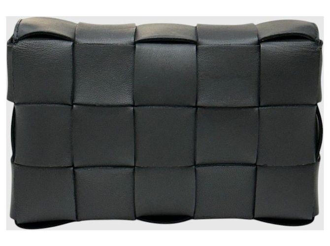 Bottega Veneta Borsa Cassette Small Intrecciato Nera Nero - vista 2