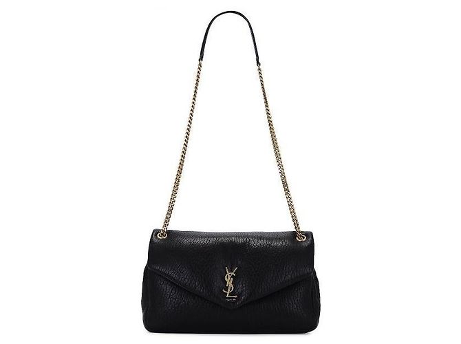 Saint Laurent Borsa grande in pelle di agnello grana Nero - vista 5