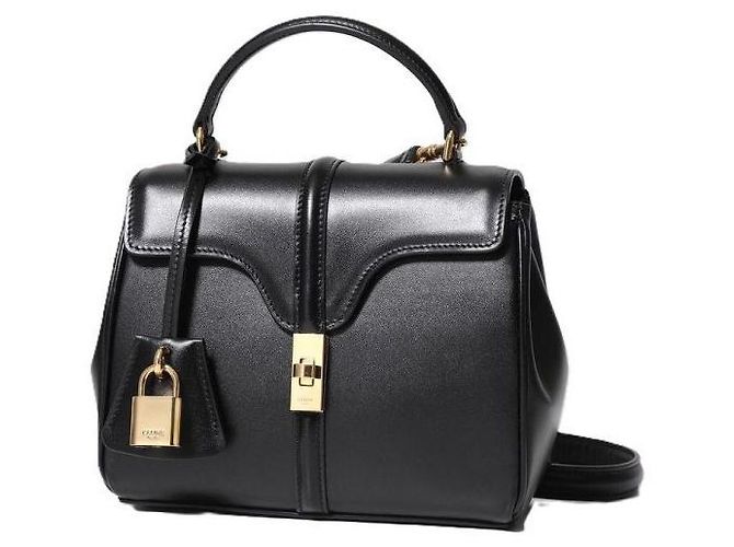 16 Céline MINI BORSA IN VITELLO SATINATO Nero - vista 3