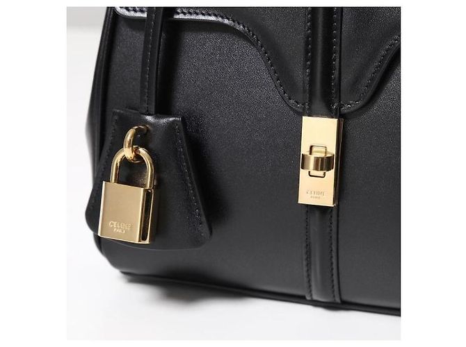 16 Céline MINI BORSA IN VITELLO SATINATO Nero - vista 8