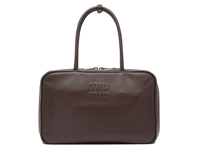 Miu Miu Leder-Schleifentasche Large Braun - Ansicht 3
