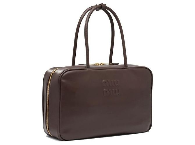 Miu Miu Leder-Schleifentasche Large Braun - Ansicht 4
