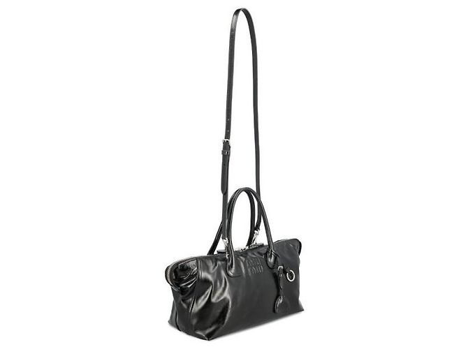 Borsa a mano Miu Miu in pelle lucida nera Nero - vista 5