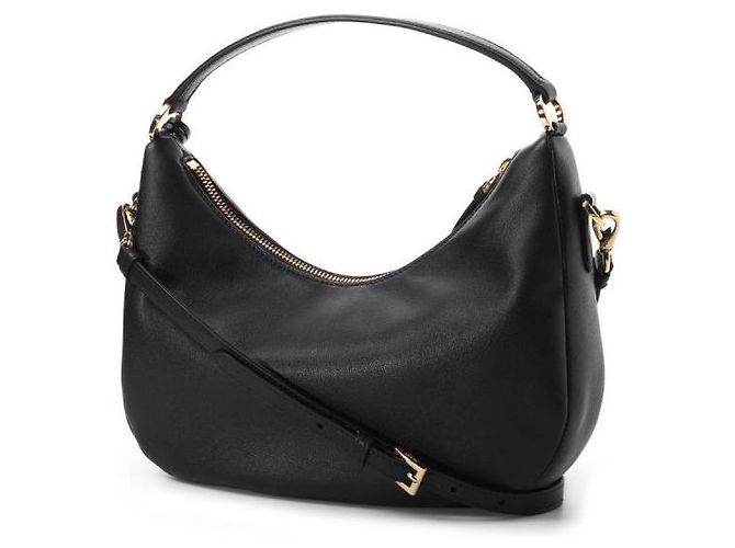 Prada Logo Triangle Leder Hobo-Tasche Schwarz - Ansicht 6