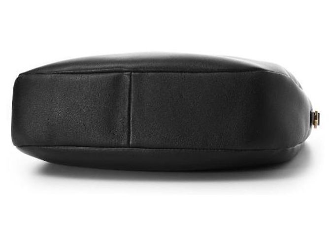Prada Logo Triangle Leder Hobo-Tasche Schwarz - Ansicht 8